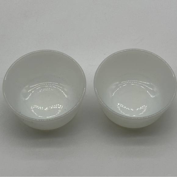 2x Anchor Hocking Custard Cup Ramekin #434 White Milk Glass - Picture 4 of 6